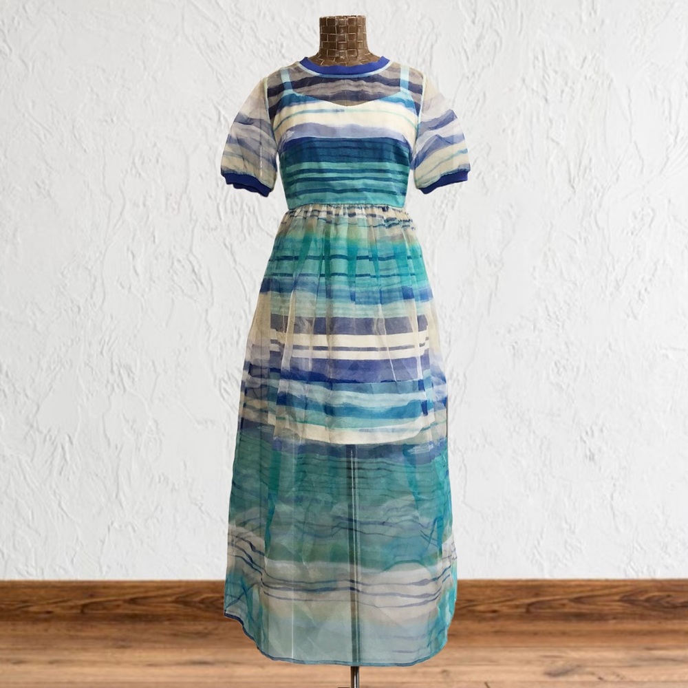 AZONA Watercolour Organza Maxi Dress